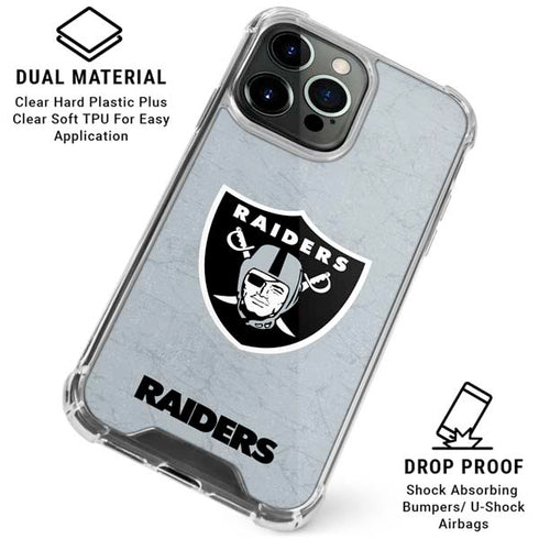 NFL Las Vegas Raiders - Alternate Distressed iPhone 16 Pro Clear Case